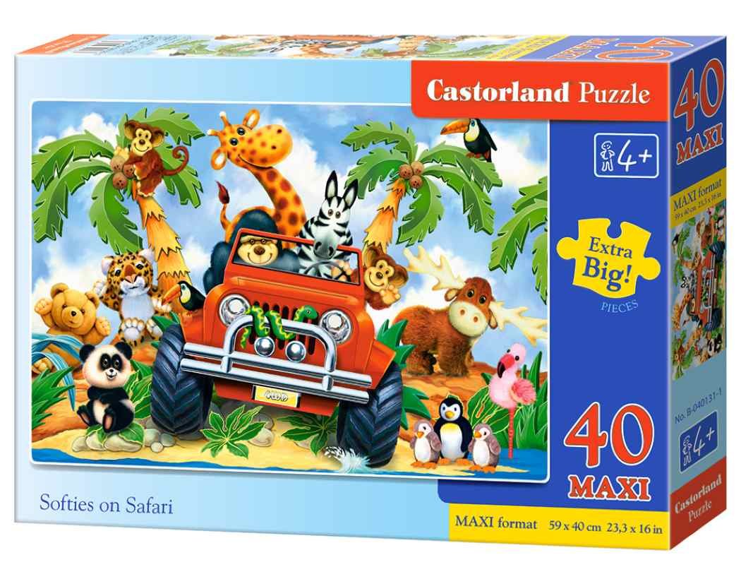Castorland, puzzle, maxi, Softies on Safari, 40 el.