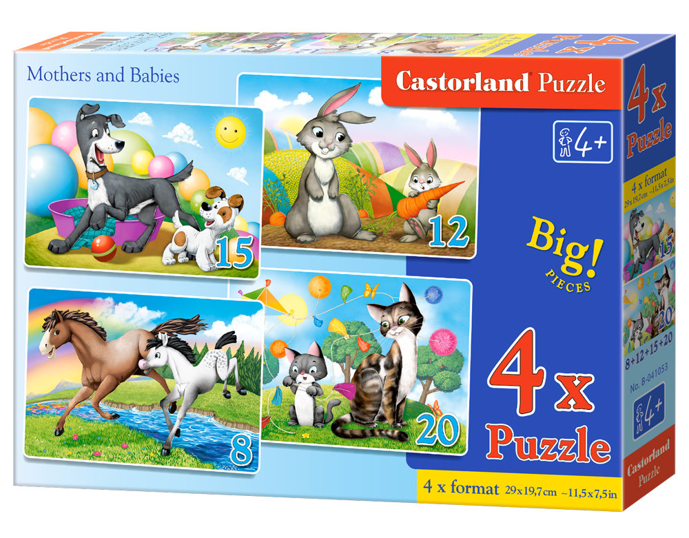 Castorland, puzzle, Mothers and Babies, 8/12/15/20 el.