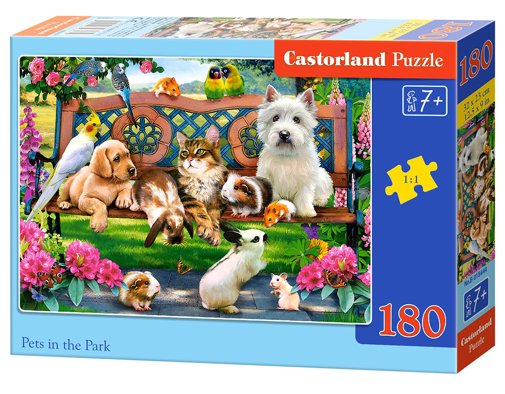 Castorland, puzzle, pets in the park klasyczne Castorland, puzzle, dziecięce, 180 el.