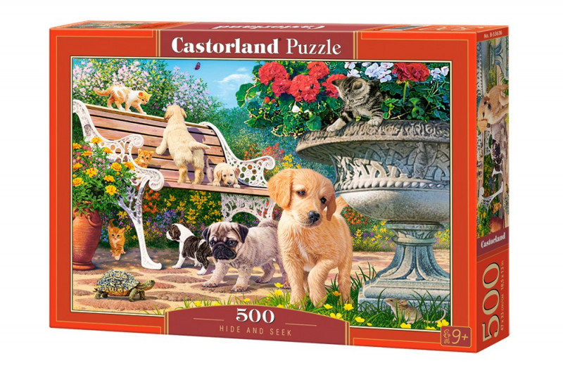 Фото - Пазли й мозаїки Castorland , puzzle, Pieski zabawa w chowanego, 500 el. 