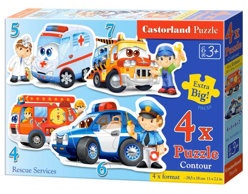 Castorland, puzzle, Rescue Services, 4/5/6/7 el.
