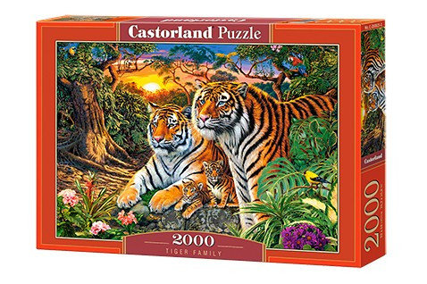 Фото - Пазли й мозаїки Castorland , puzzle, Rodzina tygrysów, 2000 el. 