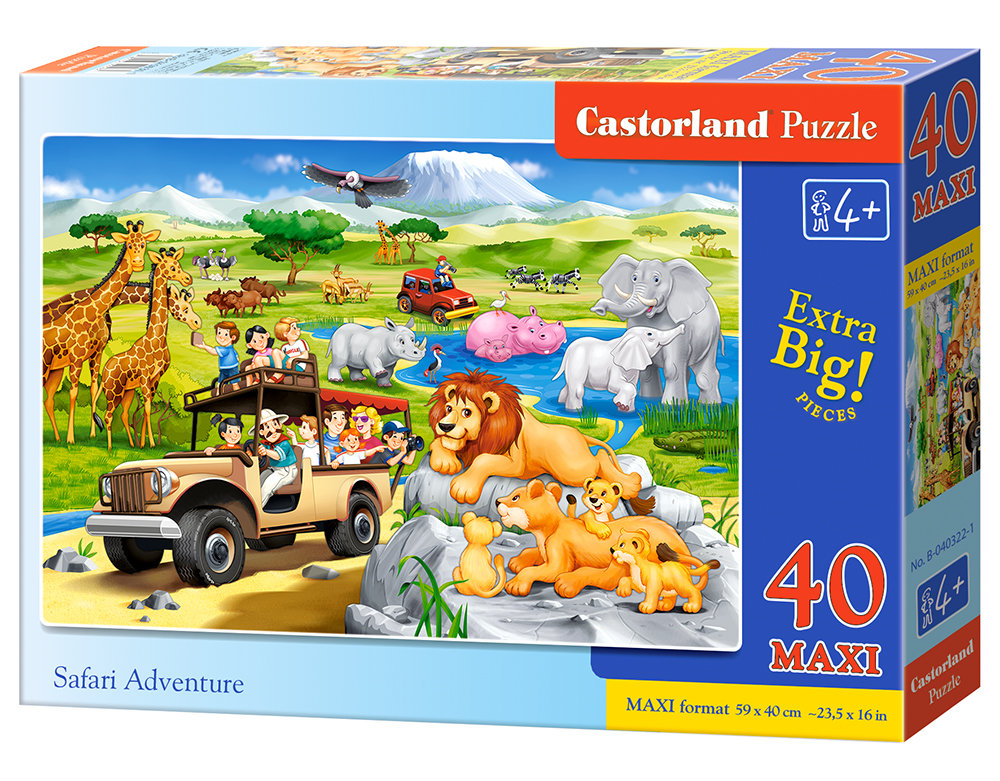 Фото - Пазли й мозаїки Castorland , puzzle, Safari Adventure, 40 el. 