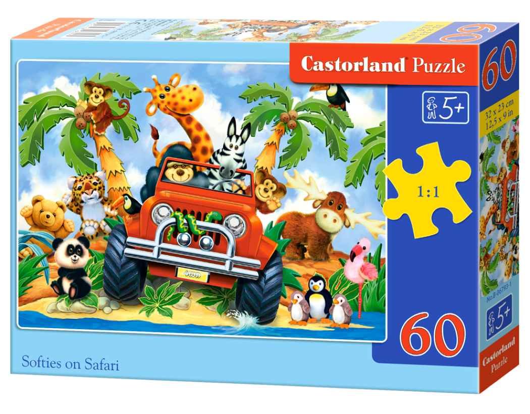 Castorland, puzzle, Softies on Safari, 60 el.