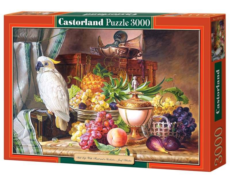 Castorland, puzzle, Still Life With Fruit and a Cockatoo Josef Schuster, 3000 el.