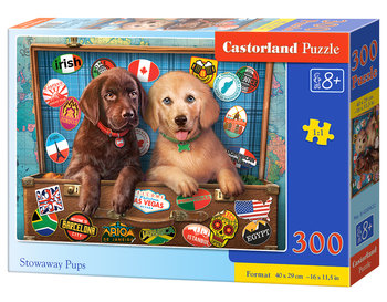 Castorland, puzzle, Stowaway Pups, 300 el. - Castorland