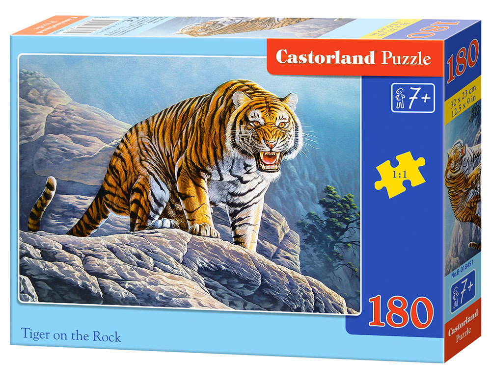 Castorland, puzzle, Tiger on the Rock, 180 el.