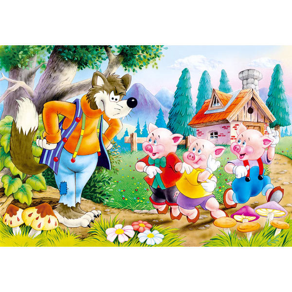Castorland, puzzle, Trzy świnki, 60 el.