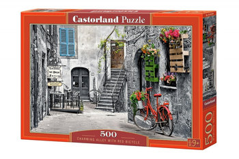 Castorland, puzzle, Urocza aleja z czerwonym rowerem, 500 el. - Castorland