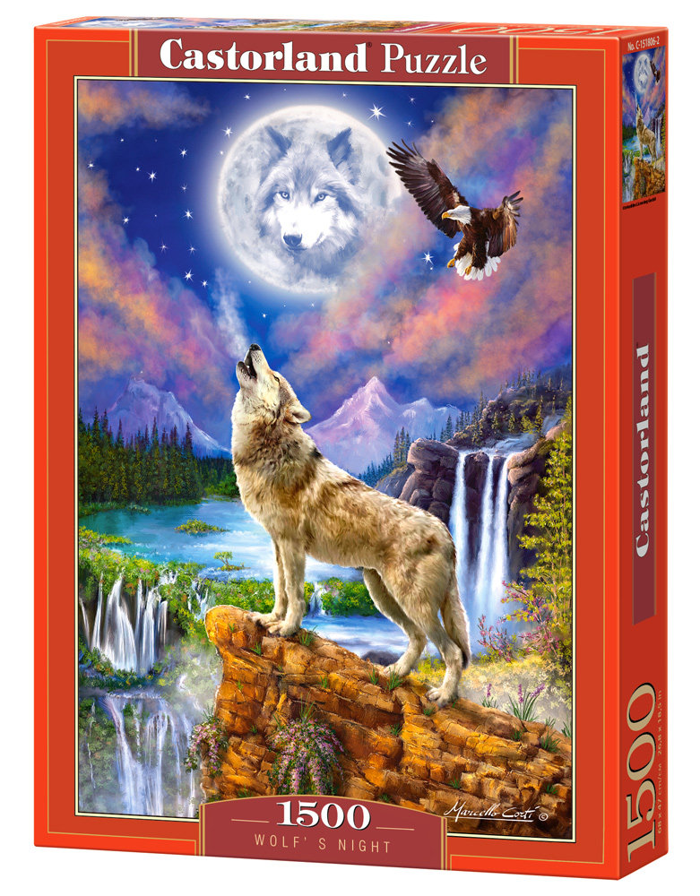 Castorland, puzzle, Wolf's Night, 1500 el.