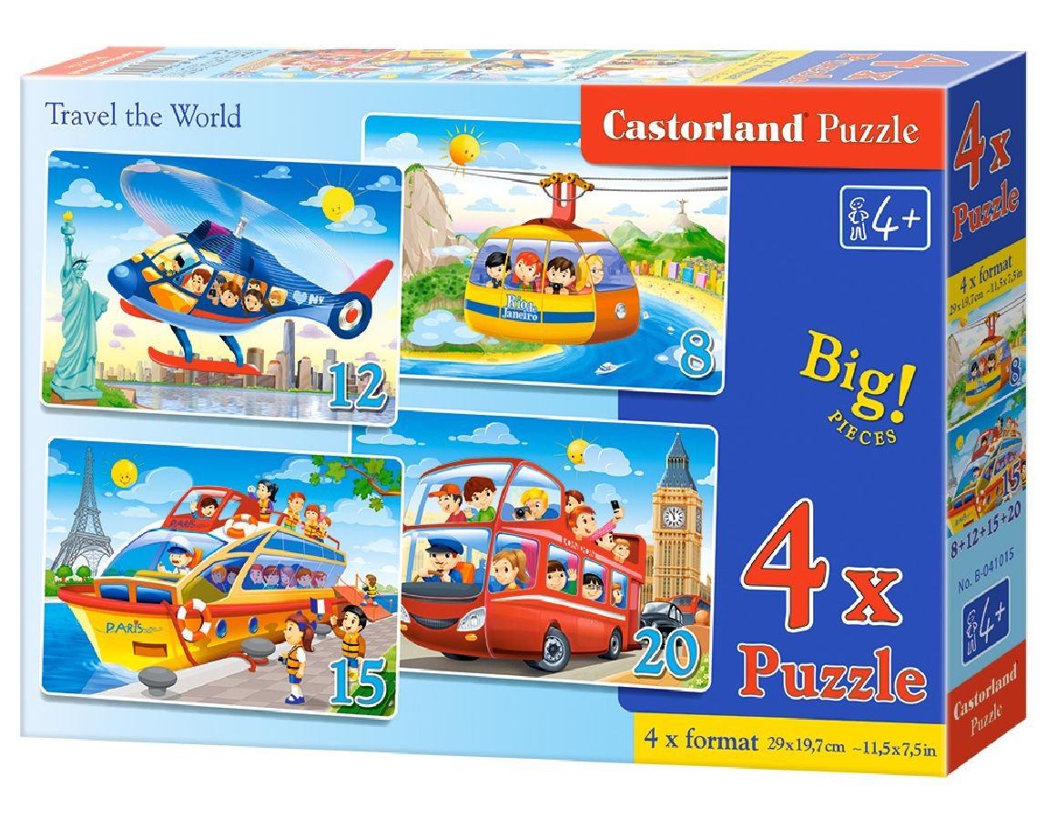 Castorland, Travel the World, puzzle tradycyjne 4w1
