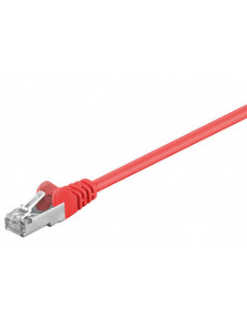 Cat 5E Kabel Łączący, F/Utp, Czerwony - Długość Kabla 3 M - RB-LAN