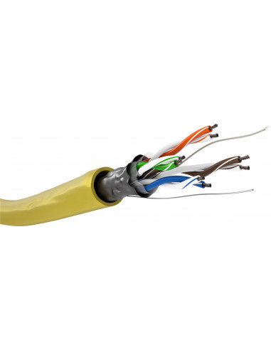 Goobay 93492 Câble Réseau Blindé CAT 5e – F/UTP, Blanc, 10 Mètres – Connecteurs RJ45 Avec Contacts Dorés