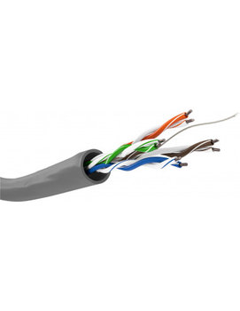 CAT 5e kabel sieciowy, U/UTPSzary - Długość kabla 305 m - Goobay