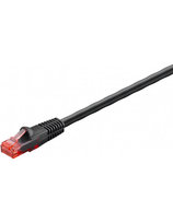 CAT 6 Kabel krosowy do zastosowań zewnętrznych, U/UTP, czarny - Długość kabla 15 m Goobay