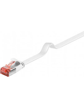 CAT 6 kabel krosowy płaski,U/FTP, biały - Długość kabla 20 m - Inny producent