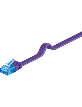 CAT 6A Płaska Kabel połączeniowy,U/UTP, Fioletowy - Długość kabla 2 m - Goobay