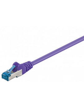 CAT 6AKabel łączący, S/FTP (PiMF), Fioletowy - Długość kabla 0.5 m - Goobay