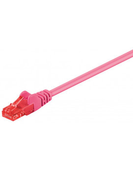 CAT 6Kabel łączący, U/UTP, Purpurowy - Długość kabla 0.5 m - Goobay