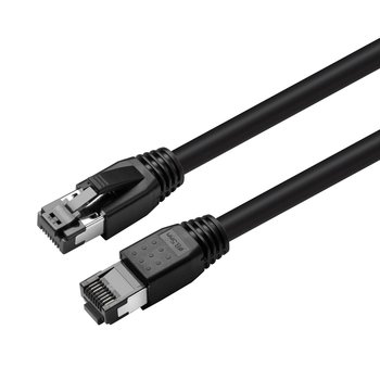 Cat8.1 S/Ftp 0,25M Czarny Ekranowany Lszh,Awg 24 - Microconnect