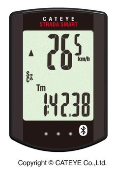 Cateye, Licznik + czujniki prędkości i pulsu, STRADA SMART CC-RD500B, czarny - Cateye