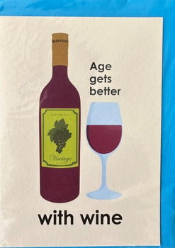 CathTateCards- Kartka 'Age gets better with wine' - Inna marka