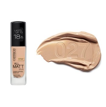 Catrice, All Matt Plus Shine Control Make Up 18H, podkład matujący 027 Amber Beige, 30 ml - Catrice