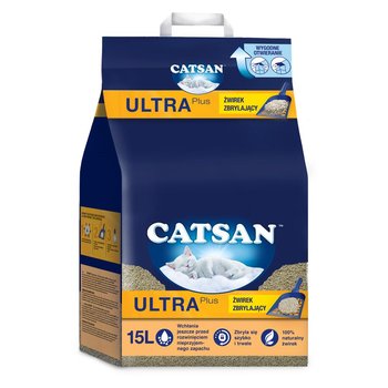 CATSAN Ultra Plus bentonitowy żwirek zbrylający dla kota 15 l - Catsan