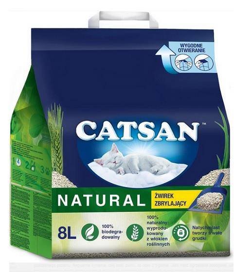 CATSAN Żwirek Natural 8l zbrylający żwirek dla kota Inny producent