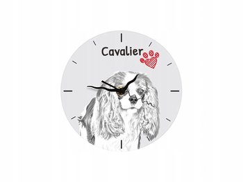 Cavalier king charles spaniel stojący Zegar z MDF - Art-Dog