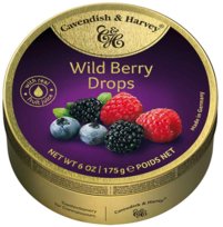 Cavendish & Harvey, cukierki drażetki o smaku dzikich jagód, 175 g