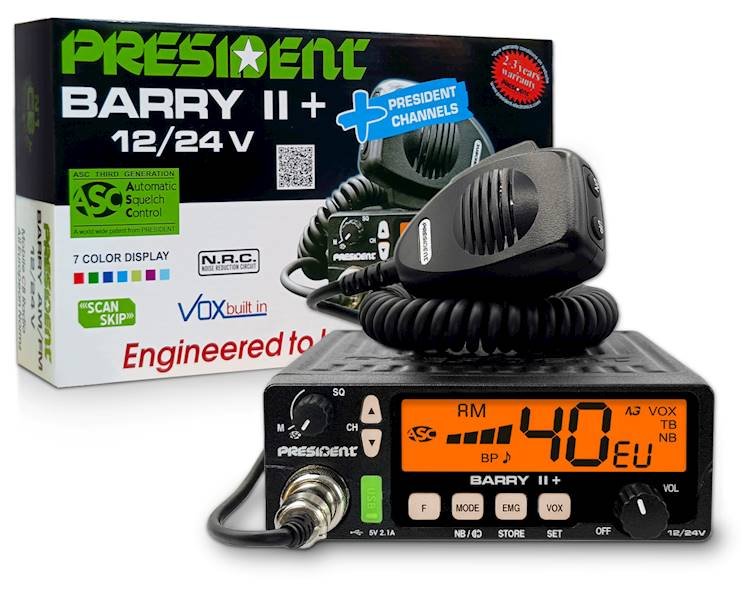 CB RADIO PRESIDENT | BARRY II+ - President | Motoryzacja EMPIK