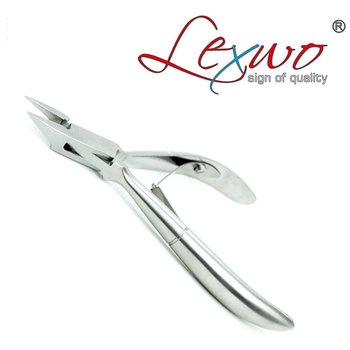 Cęgi do paznokci kosmetyczne ze stali chirurgicznej LEXWO model 283 silver - Lexwo