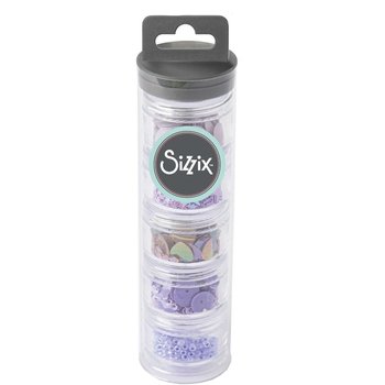 Cekiny, koraliki i ozdoby do shakerbox - Sizzix - Lavender Dust - Inna marka
