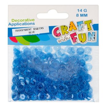 Cekiny Transparentne Okrągłe 8 Mm Niebieskie Craft With Fun 439327 - Craft With Fun