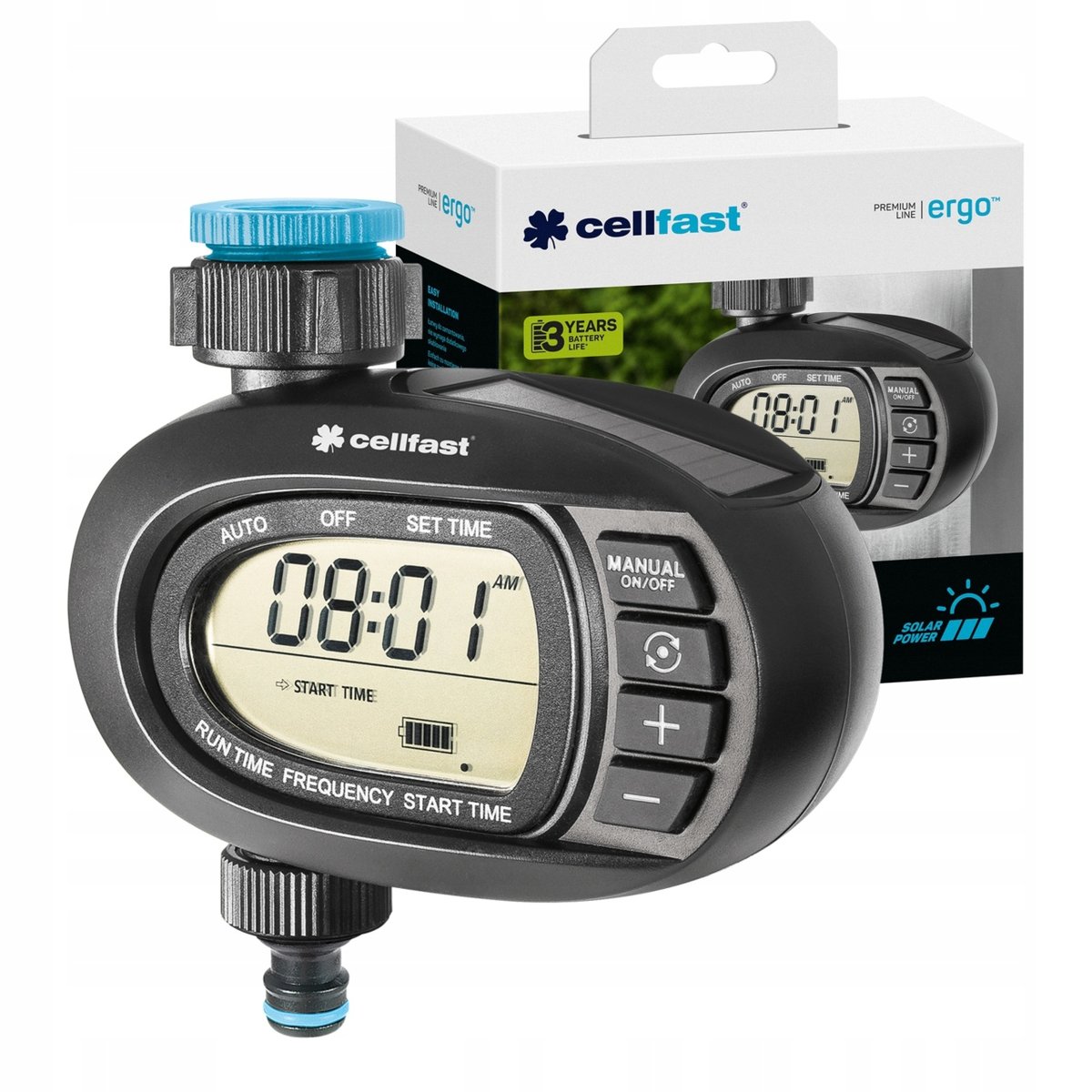 Cellfast, Solarny Sterownik Nawadniania Ergo, CF52590