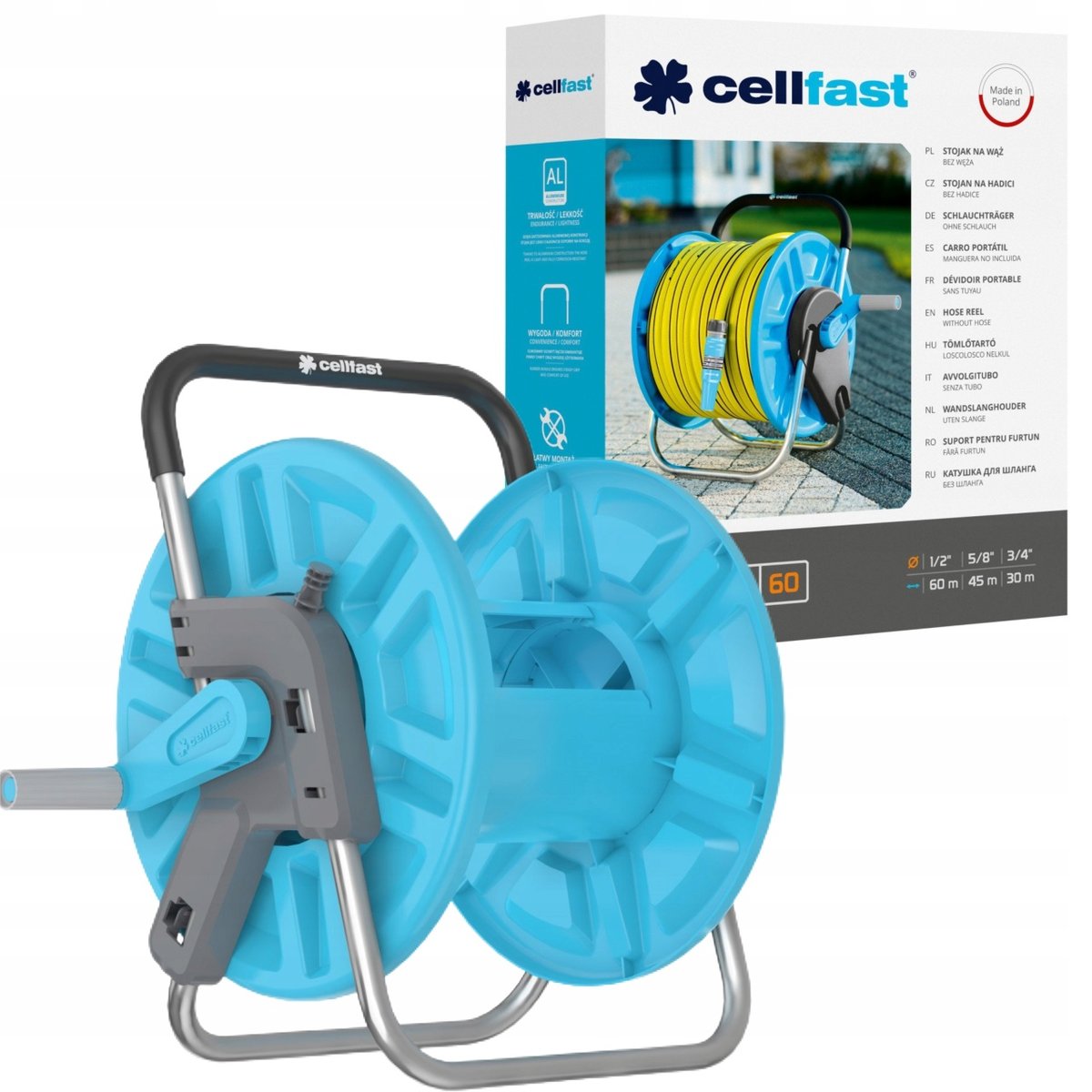 Cellfast, Stojak Aluplus Na Wąż 60M 1/2', CF55160