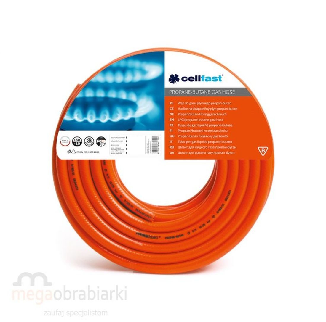 Cellfast, Wąż do Gazu Propan Butan Fi=9,0 mm Dł.60M Szpula, CF20680S