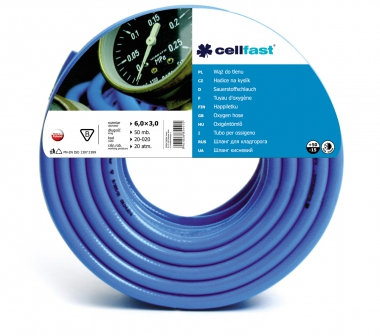 Cellfast, Wąż do Tlenu Fi=6,0 mm Dł.50M Rolka, CF20020R