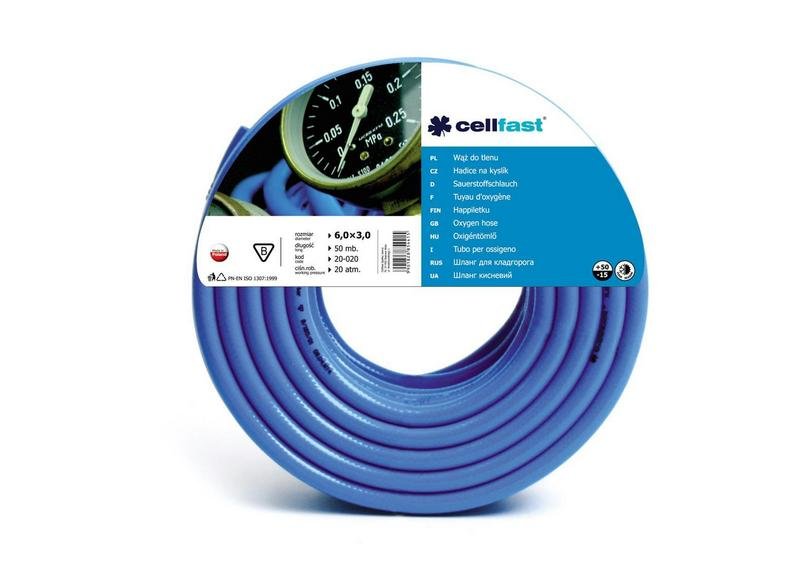 Cellfast, Wąż do Tlenu Fi=6,0 mm Dł.80M Szpula, CF20684S
