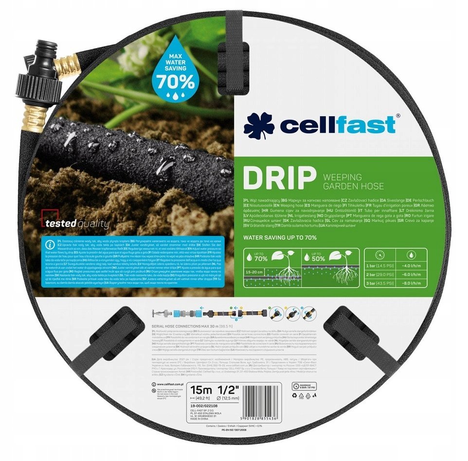 Cellfast, Wąż Nawadniający Drip Fi=1/2' Dł.15M Rolka, CF19002R