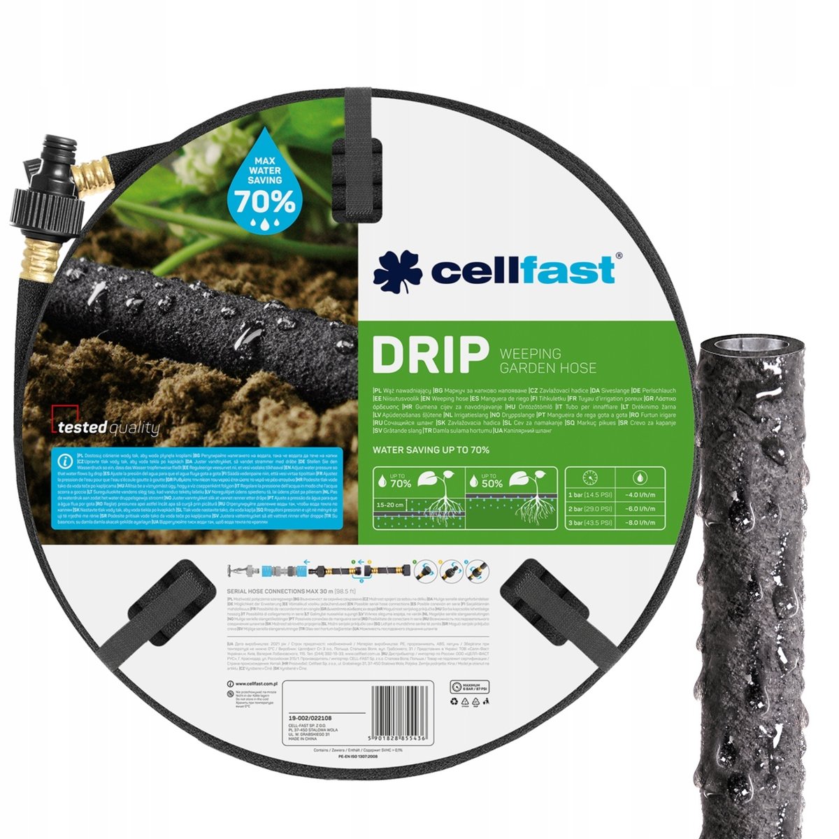 Cellfast, Wąż Nawadniający Drip Fi=1/2' Dł.7,5M Rolka, CF19001R