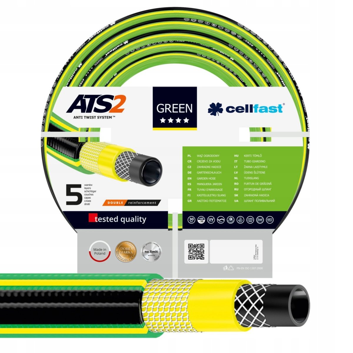 Cellfast, Wąż Ogrodowy Green Ats Fi=3/4' Dł.25M Rolka, CF15120