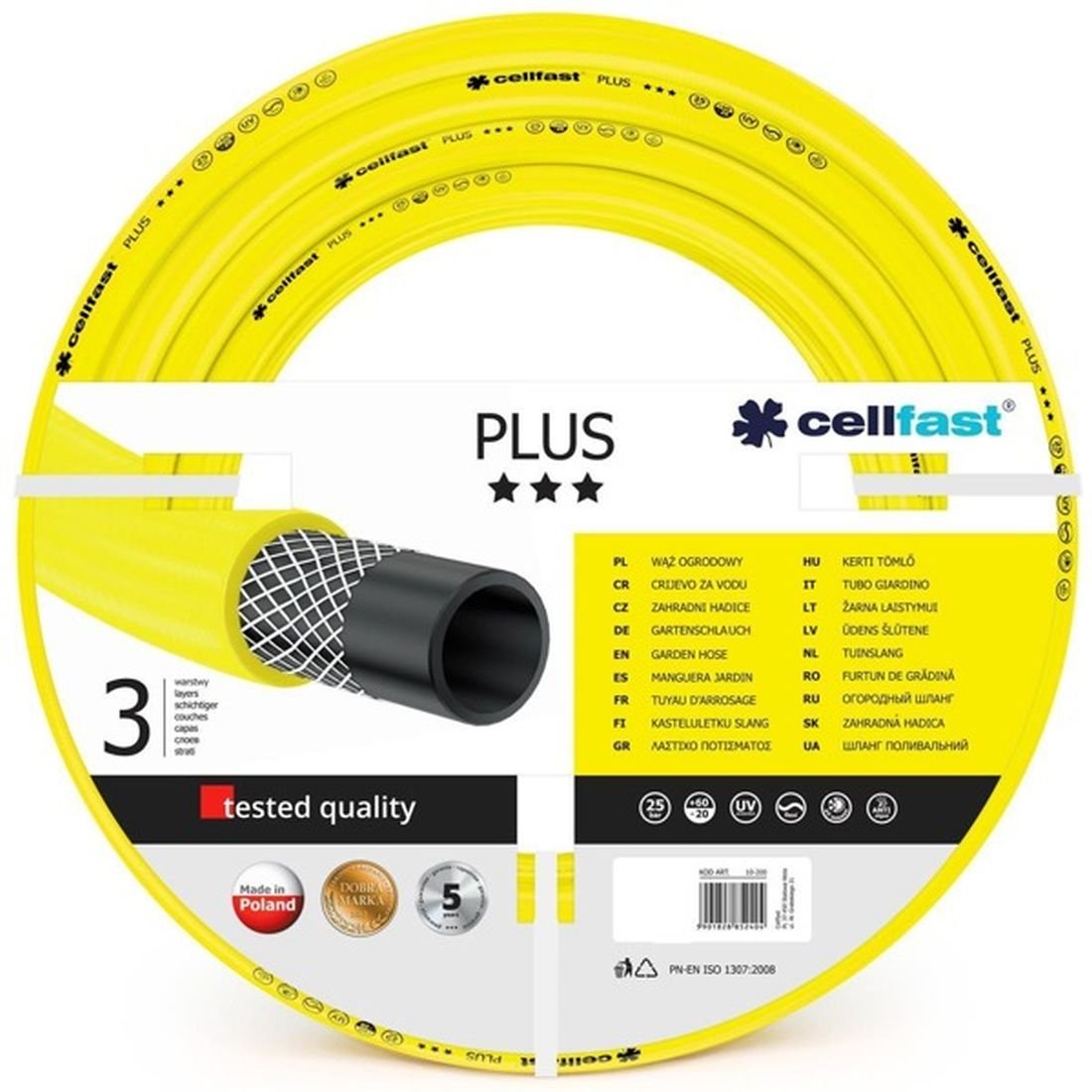 Cellfast, Wąż Ogrodowy Plus Fi=1/2' Dł.70M Szpula, CF10750S