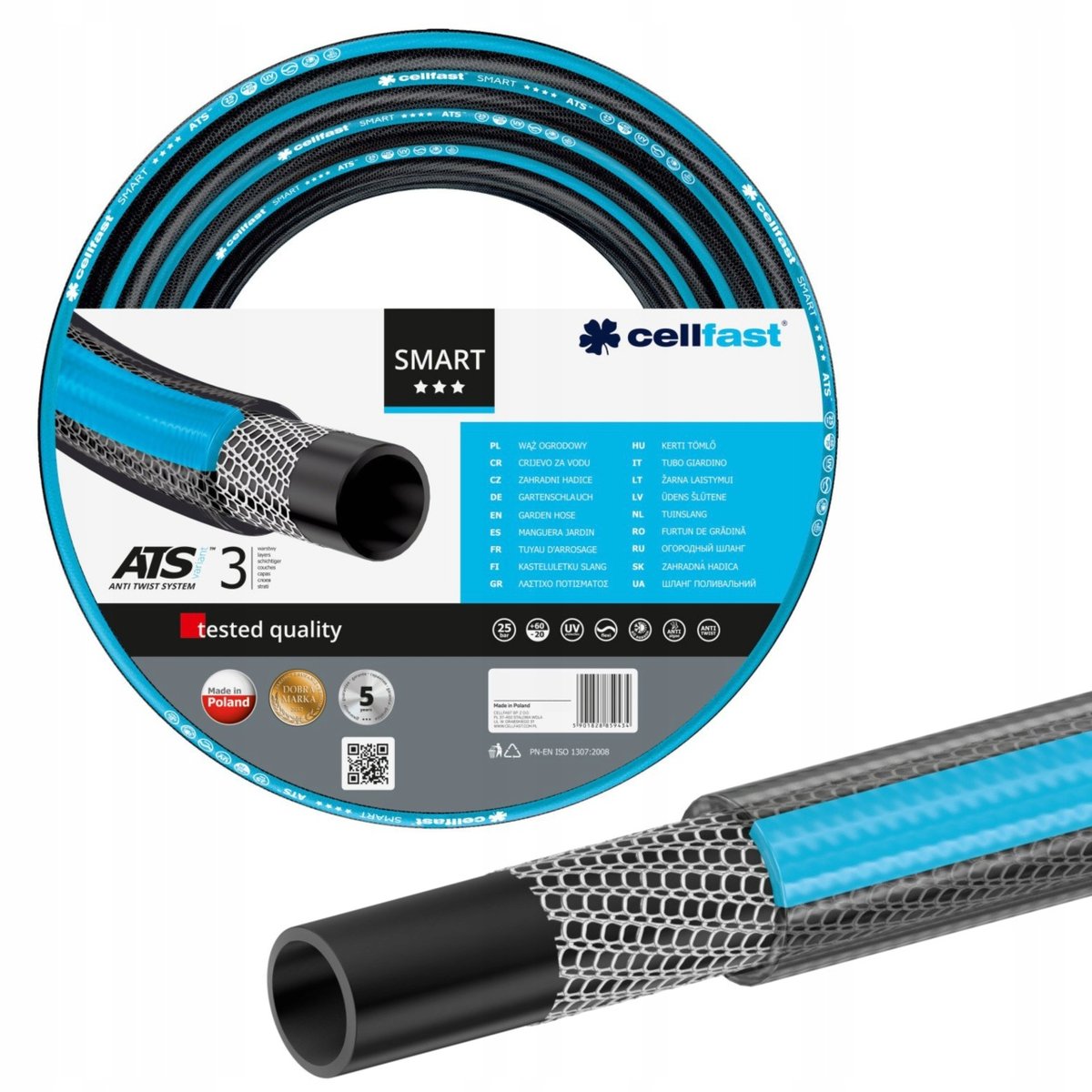 Cellfast, Wąż Ogrodowy Smart 1/2 Cal 25 M, CF13100R