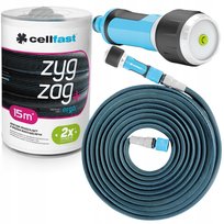 Cellfast, Zestaw z Wężem Rozciągliwym Zygzak 7.5-15M Ergo, CF19041R Cellfast