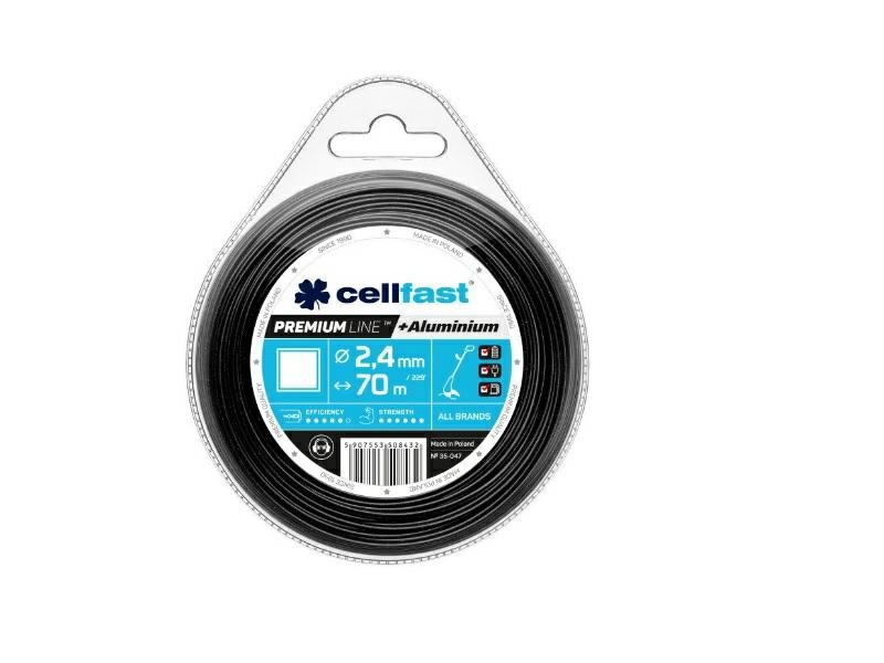 Cellfast, Żyłka do Podkaszarki Kwadrat 2.4 mm X 70 Mb Premium, CF35047