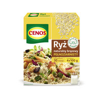 Cenos ryż naturalny brązowy pełnoziarnisty 4x 100g Cenos