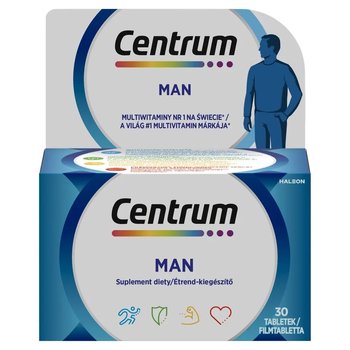 Centrum, Man multiwitaminy dla mężczyzn suplement diety, 30 tabletek - Centrum