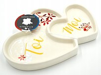 Ceramiczna miseczka w kształcie połączonych serc Amadeus 